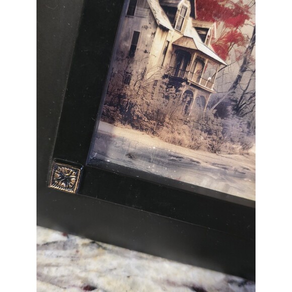 Photo Frame Black Wood 4x6 Easel Hang Portrait Landscape Medallion Accent - Picture 8 of 15